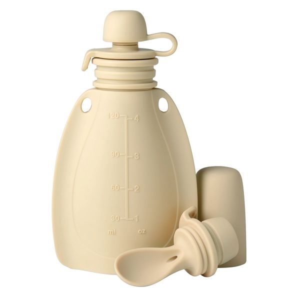 MININOR SILIKONOVÁ KAPSIČKA SE LŽIČKOU SOFT RABBIT - KAPSIČKY NA JÍDLO - KRMENÍ