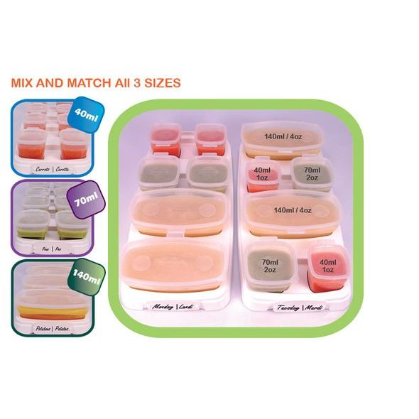 BABY CUBES ZÁSOBNÍKY PRO ULOŽENÍ DĚTSKÉ VÝŽIVY - MISKY, TALÍŘKY A PODLOŽKY - KRMENÍ