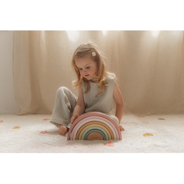 LITTLE DUTCH SKLÁDAČKA DŘEVĚNÁ DUHA FAIRY GARDEN - MOTORICKÉ A HRY - PRO DĚTI