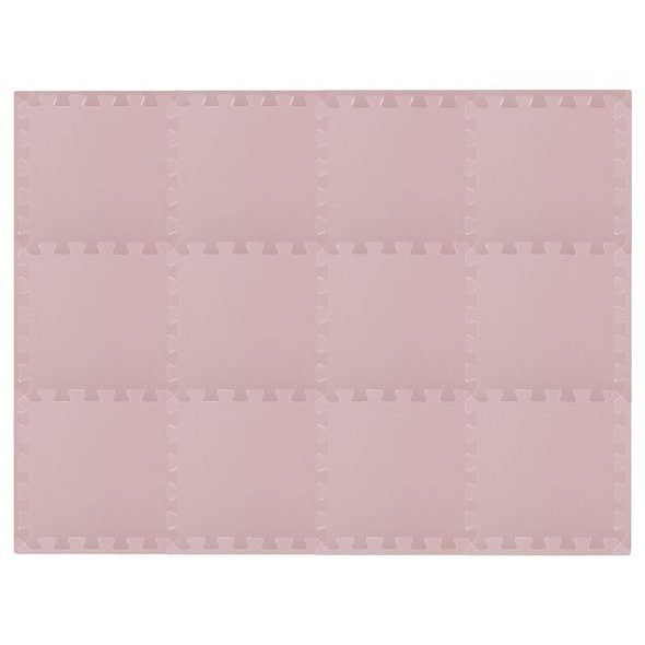 RIALTO BABY HRACÍ PODLOŽKA PUZZLE S OKRAJEM LIGHT PINK 92X122 CM - HRACÍ PODLOŽKY NA ZEM - SPINKÁNÍ