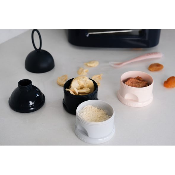 BEABA SADA KELÍMKŮ NA SUŠENÉ MLÉKO / SVAČINU DARK BLUE / GREY / PINK - DĚTSKÉ HRNEČKY - KRMENÍ