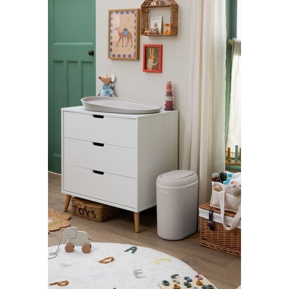 SHNUGGLE ECO - TOUCH KOŠ NA PLENKY TAUPE - KYBLÍKY NA POUŽITÉ PLENY - PŘEBALOVÁNÍ
