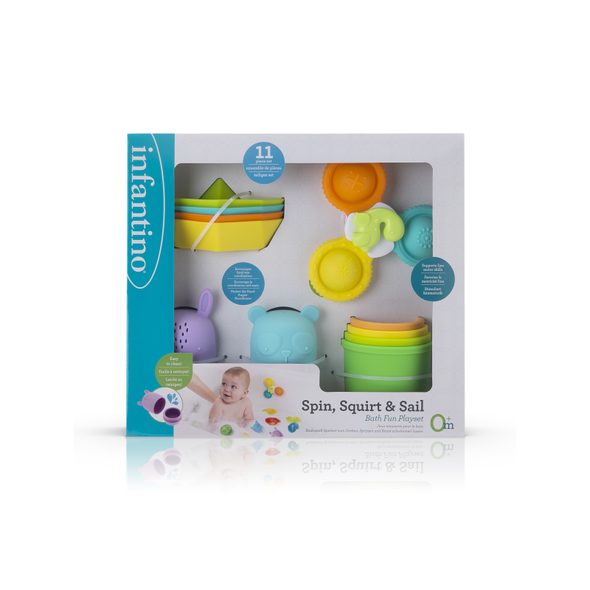 INFANTINO SADA HRAČEK DO KOUPELE SPIN, SQUIRT & SAIL - HRAČKY DO VANY - PRO DĚTI