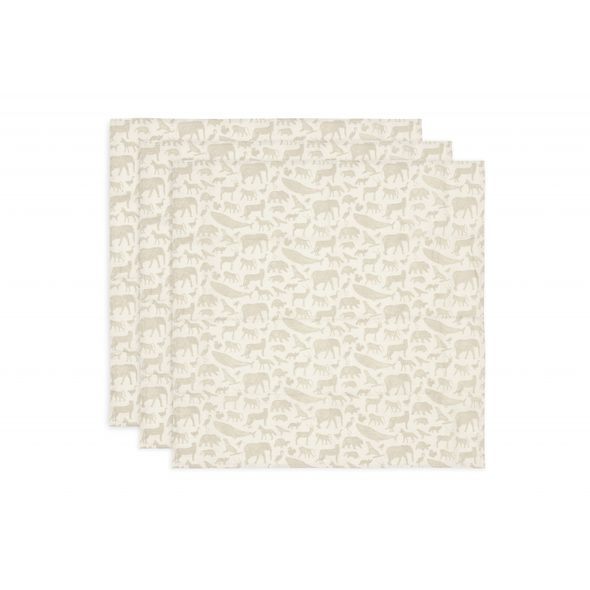 JOLLEIN PLENY 3 KS 70X70 CM ANIMALS NOUGAT - JEDNORÁZOVÉ PLENY - PŘEBALOVÁNÍ