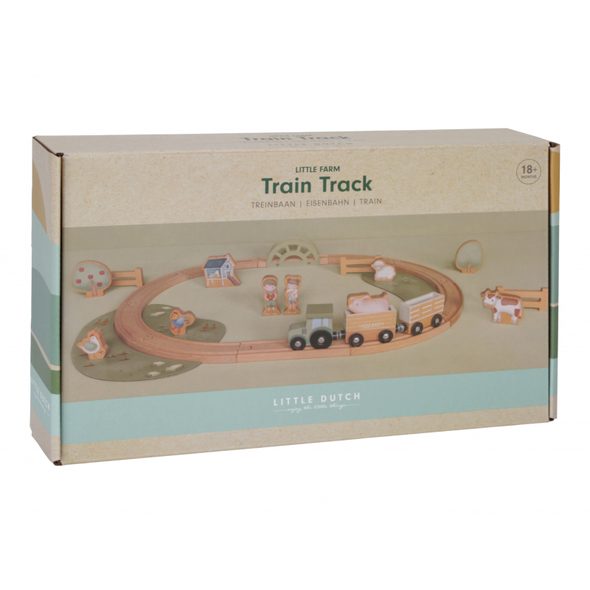 LITTLE DUTCH VLÁČKODRÁHA DŘEVĚNÁ FARMA - VLÁČKY - PRO DĚTI