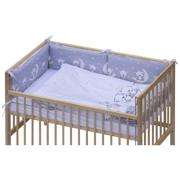 SCARLETT POSTÝLKA 120X60CM S KOMPLETNÍ VÝBAVOU TORO ŠEDÁ - DŘEVĚNÉ POSTÝLKY - SPINKÁNÍ