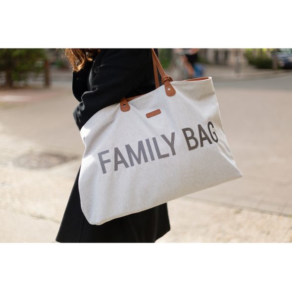 CHILDHOME CESTOVNÍ TAŠKA FAMILY BAG CANVAS GREY - PŘEBALOVACÍ TAŠKY - KOČÁRKY A PŘÍSLUŠENSTVÍ