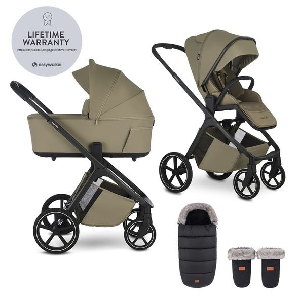 EASYWALKER SET KOČÁREK 2V1 ZOEY GO CHESTNUT BROWN XL S PŘÍSLUŠENSTVÍM - KOMBINACE S PŘÍSLUŠENSTVÍM - KOČÁRKY A PŘÍSLUŠENSTVÍ