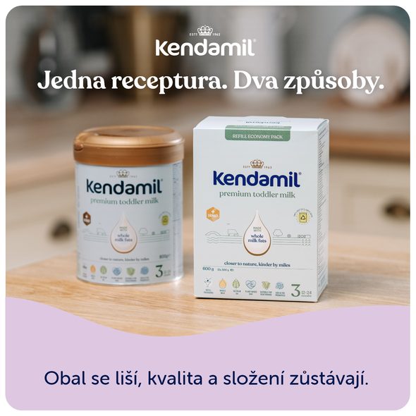 KENDAMIL PREMIUM 3 (600 G) - KOJENECKÁ MLÉKA - KRMENÍ