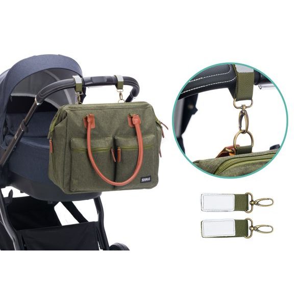 FILLIKID TAŠKA NA PLENY OXFORD DARKGREEN MELANGE - PŘEBALOVACÍ TAŠKY - KOČÁRKY A PŘÍSLUŠENSTVÍ