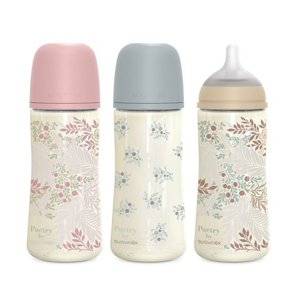 SUAVINEX KOJENECKÁ LÁHEV POETRY 360ML FYZIOL PRŮTOK L - KOJENECKÉ LAHVE - KRMENÍ