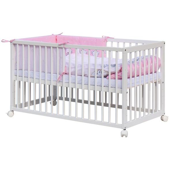 SCARLETT POSTÝLKA 120X60CM S KOMPLETNÍ VÝBAVOU TORO RŮŽOVÁ - DŘEVĚNÉ POSTÝLKY - SPINKÁNÍ