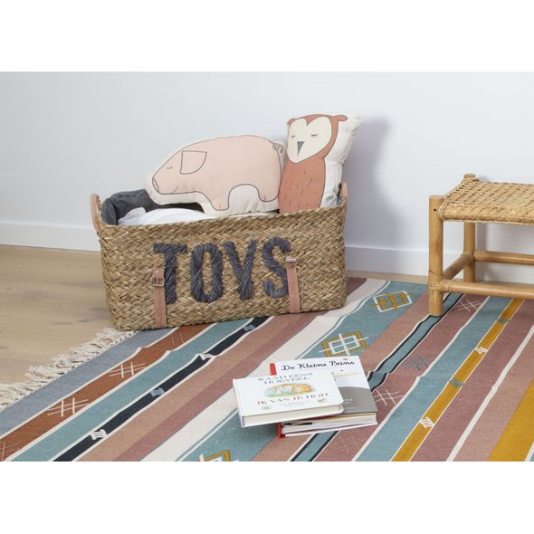 CHILDHOME SLAMĚNÉ KOŠE NA HRAČKY 2 KS - BOXY NA HRAČKY - SPINKÁNÍ