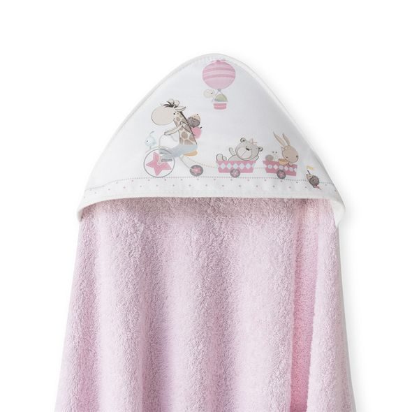 INTERBABY OSUŠKA FROTÉ ZVÍŘÁTKA - RŮŽOVÁ - OSUŠKY A DĚTSKÉ ŽUPANY - KOUPÁNÍ A ZDRAVÍ