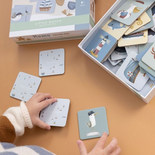 LITTLE DUTCH PEXESO PRO KLUKY - NÁMOŘNICKÝ ZÁLIV 40KS - MOTORICKÉ A HRY - PRO DĚTI
