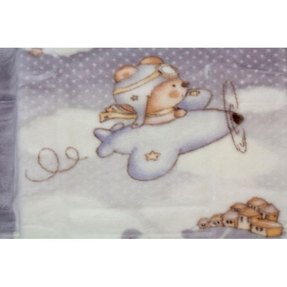 SCARLETT ŠPANĚLSKÁ DEKA 6378 ŠEDÁ 80X110CM - DĚTSKÉ DEKY PRO MIMINKA - SPINKÁNÍ