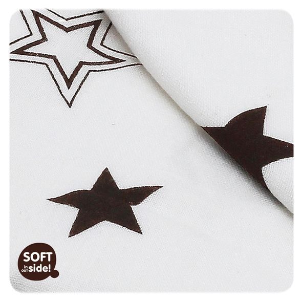 KIKKO XKKO BMB BAMBUSOVÁ DEKA XKKO BMB NATURAL BROWN STARS 130X70CM - DĚTSKÉ DEKY PRO MIMINKA - SPINKÁNÍ