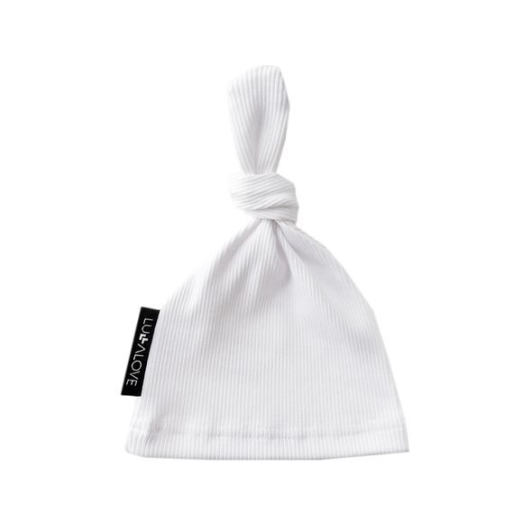 LULLALOVE DĚTSKÁ ČEPICE S UZLEM BÍLÁ - ČEPIČKY A KLOBOUČKY - PRO DĚTI