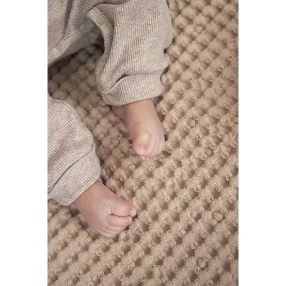 MEYCO DEKA DO POSTÝLKY WAFFLE TEDDY FLEECE - SAND - DĚTSKÉ DEKY PRO MIMINKA - SPINKÁNÍ