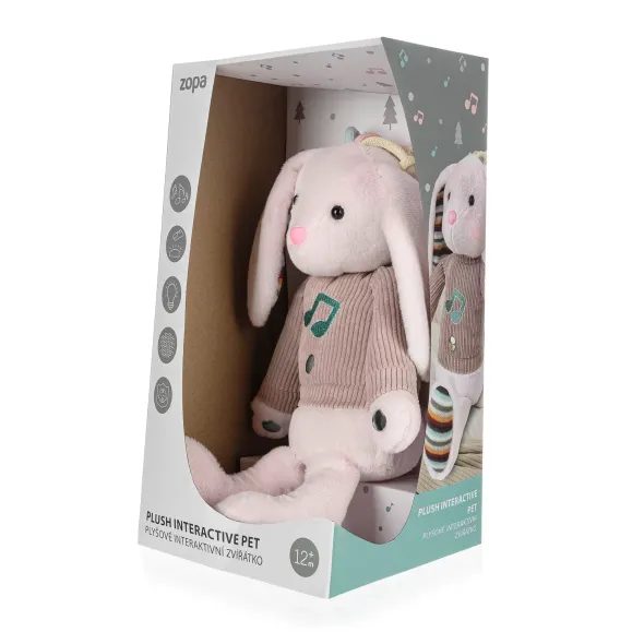 ZOPA PLYŠOVÝ INTERAKTIVNÍ PARŤÁK - HRAČKY SE ZVUKY - PRO DĚTI