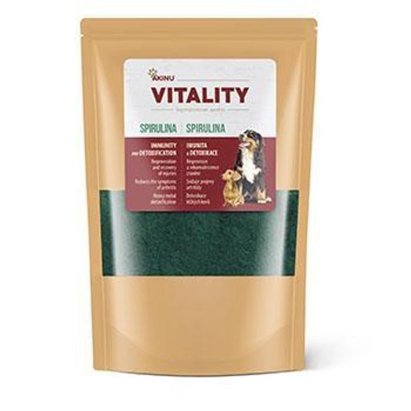 AKINU VITALITY SPIRULINA DOPLNĚK STRAVY PRO PSY 250 G - DOPLŇKY STRAVY PRO PSY - CHOVATELSKÉ POTŘEBY MALVÍKZOO