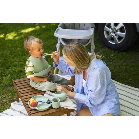 MOMI DĚTSKÝ SILIKONOVÝ JÍDELNÍ SET MOMI AMI RŮŽOVÝ - MISKY, TALÍŘKY A PODLOŽKY - KRMENÍ