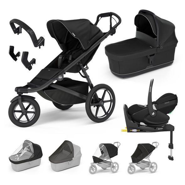 THULE TROJKOMBINACE 10V1 URBAN GLIDE 3 + BASSINET + PŘÍSLUŠENSTVÍ 2024 + MAXI-COSI PEBBLE 360 PRO² + ZÁKLADNA FAMILYFIX 360 PRO - KOMBINACE S PŘÍSLUŠENSTVÍM - KOČÁRKY A PŘÍSLUŠENSTVÍ