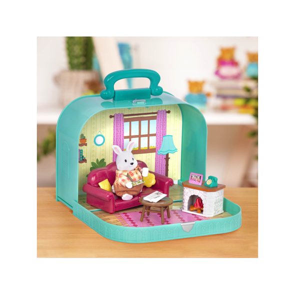 LI'L WOODZEEZ SADA V KUFŘÍKU OBÝVACÍ POKOJ - DOPLŇKY PRO FIGURKY - PRO DĚTI