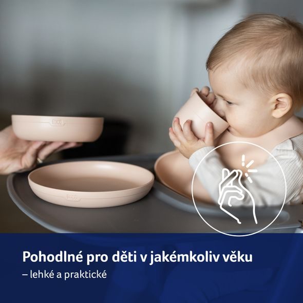 LOVI SADA NÁDOBÍ S HRNEČKEM 3KS PISTACHIO - MISKY, TALÍŘKY A PODLOŽKY - KRMENÍ