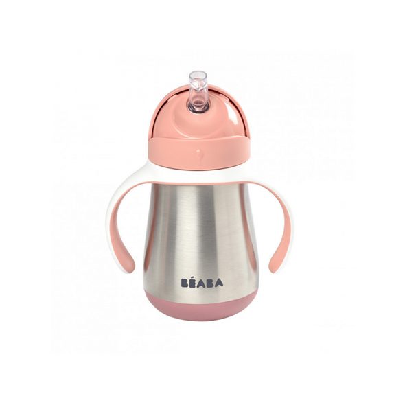 BEABA HRNEK TERMOIZOLAČNÍ S BRČKEM NEREZ 250ML PINK - TERMOOBALY A TERMOSKY - KRMENÍ