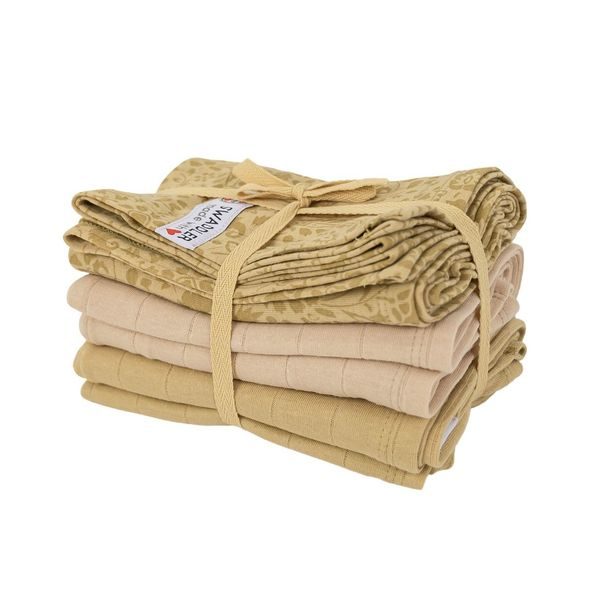 LODGER SWADDLER FLOWER TRIBE 3BALENÍ 70 X 70 CM SAND - LÁTKOVÉ PLENY SKLÁDANÉ - PŘEBALOVÁNÍ