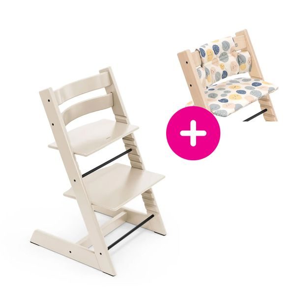 STOKKE® TRIPP TRAPP® + POLŠTÁŘEK ZDARMA - JÍDELNÍ ŽIDLIČKY DŘEVĚNÉ - KRMENÍ