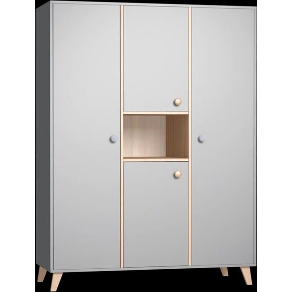 POLIČKY 2 KS K TŘÍDÍLNÉ SKŘÍNI FAKTUM COLETTE GREY WARDROBE XL - DEKORACE A POLIČKY - SPINKÁNÍ