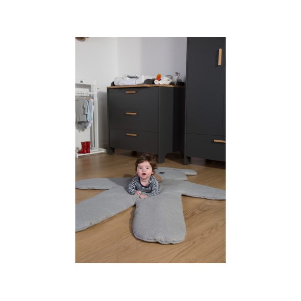 CHILDHOME HRACÍ DEKA MEDVĚD TEDDY JERSEY GREY 150CM - HRACÍ DEKY - PRO DĚTI