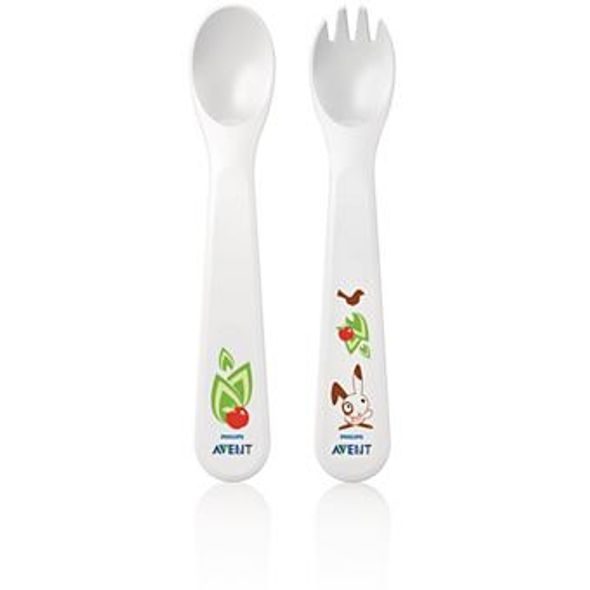 PHILIPS AVENT LŽIČKA A VIDLIČKA 12M+ - MISKY, TALÍŘKY A PODLOŽKY - KRMENÍ