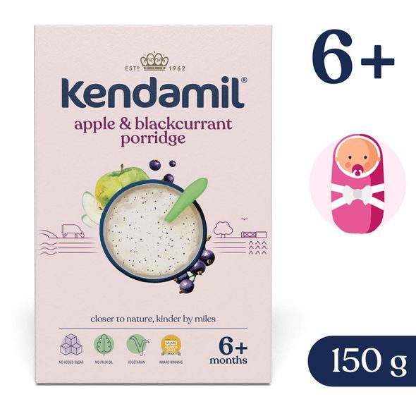 KENDAMIL MLÉČNÁ KAŠE S ČERNÝM RYBÍZEM A JABLKY (150 G) - KAŠE - KRMENÍ