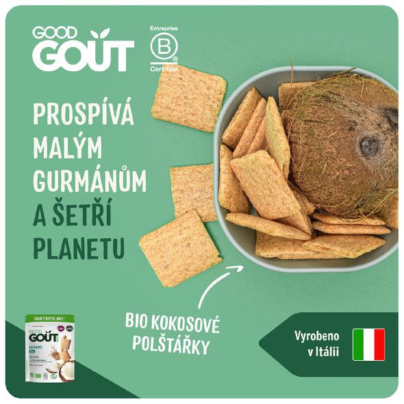 GOOD GOUT BIO KOKOSOVÉ POLŠTÁŘKY 50 G - TYČINKY/SUŠENKY - KRMENÍ