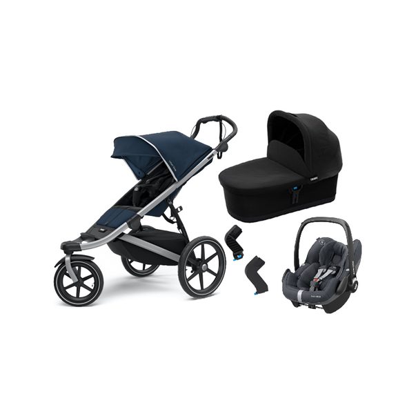 THULE SET 4V1 URBAN GLIDE² + BASSINET + PEBBLE PRO I-SIZE VČ. ADAPTÉRŮ (BLUE) - TROJKOMBINACE - KOČÁRKY A PŘÍSLUŠENSTVÍ