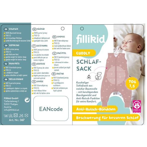 FILLIKID DĚTSKÝ OVERAL NA SPANÍ DANDELION PINK VEL. 104 - SPACÍ PYTLE - SPINKÁNÍ