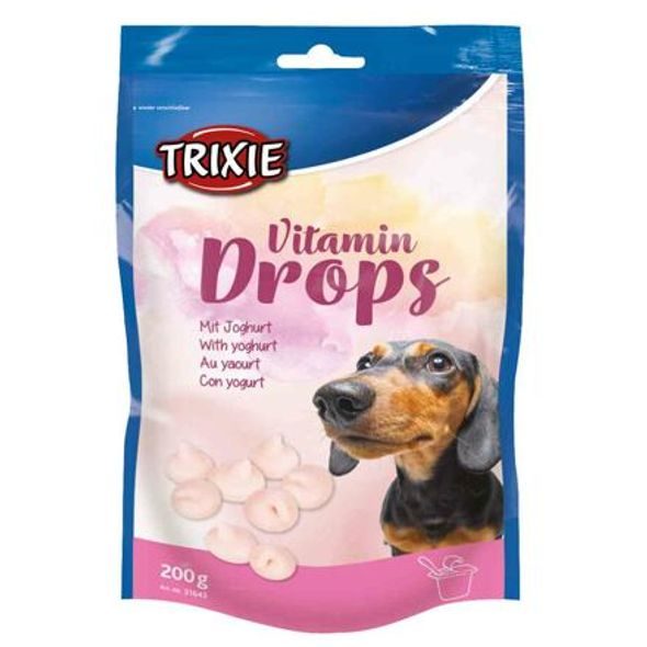 TRIXIE VITAMIN DROPS S JOGURTEM 200 G - DOPLŇKY STRAVY PRO PSY - CHOVATELSKÉ POTŘEBY MALVÍKZOO