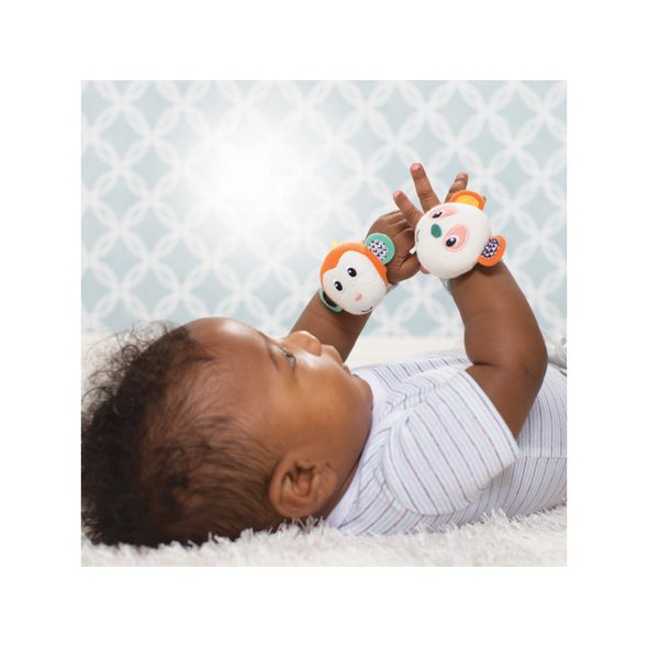 INFANTINO CHRASTÍTKA NA RUKU OPIČKA & PANDA - CHRASTÍTKA - PRO DĚTI