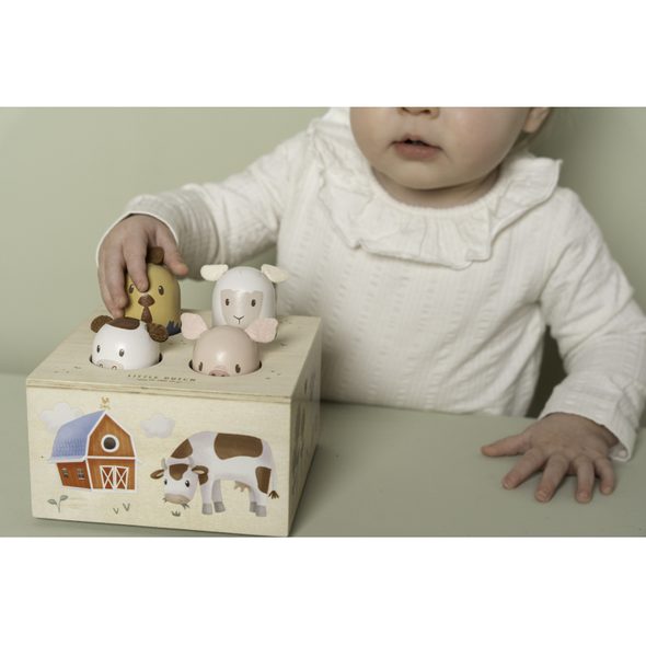 LITTLE DUTCH VYSKAKOVACÍ ZVÍŘÁTKA SE ZVUKY FARMA - HUDEBNÍ - PRO DĚTI