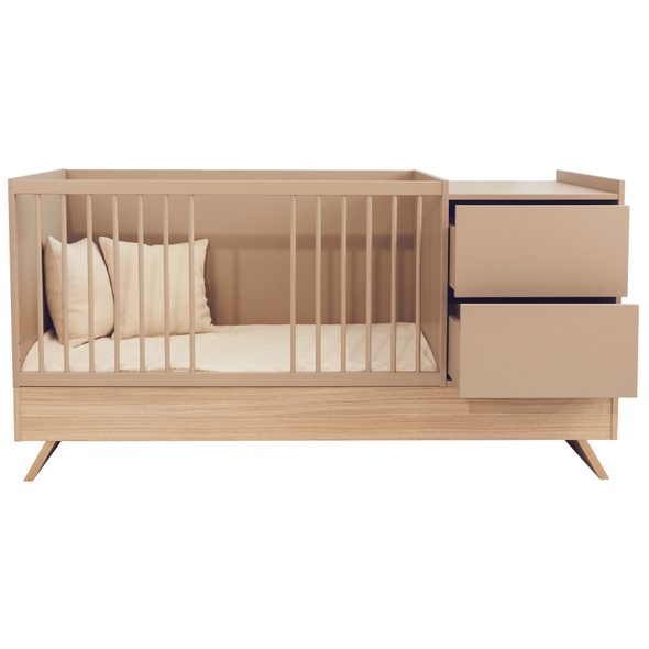 KOMBI POSTÝLKA FAKTUM SIENNA 3V1 CAPPUCCINO 70X - DŘEVĚNÉ POSTÝLKY - SPINKÁNÍ