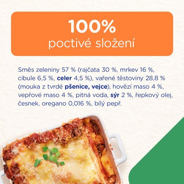 SUNAR PŘÍKRM LASAGNE S HOVĚZÍM MASEM 12M+ 235G - MASO/ZELENINA - KRMENÍ