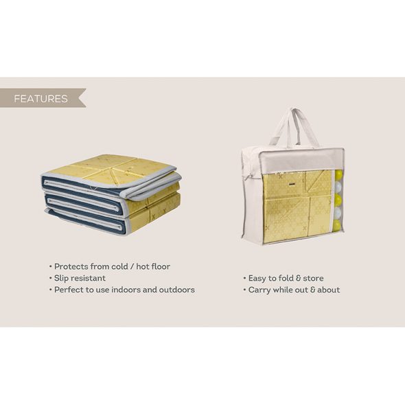 TAF TOYS HRACÍ PODLOŽKA PĚNOVÁ S MÍČKY BLUE YELLOW - HRACÍ PODLOŽKY NA ZEM - SPINKÁNÍ