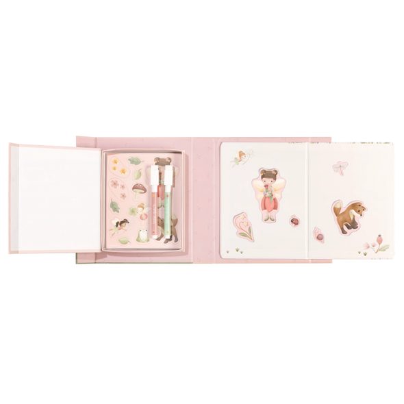 LITTLE DUTCH KNÍŽKA S MAGNETY ROSA FAIRY GARDEN - HRAČKY PRO NEJMENŠÍ - PRO DĚTI