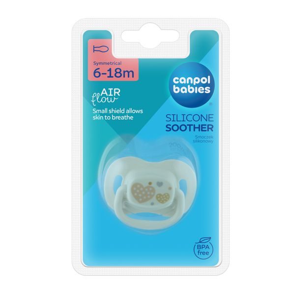 CANPOL BABIES DUDLÍK SILIKONOVÝ SYMETRICKÝ NEWBORN BABY 6-18M BÉŽOVÝ - ŠIDÍTKA A DOPLŇKY - KRMENÍ