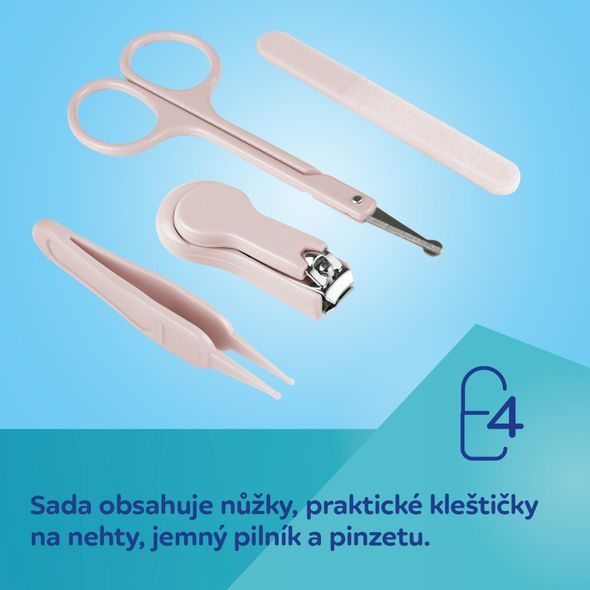 CANPOL BABIES SADA PÉČE O NEHTY PRO DĚTI MODRÁ - HŘEBÍNKY A KARTÁČKY - KOUPÁNÍ A ZDRAVÍ