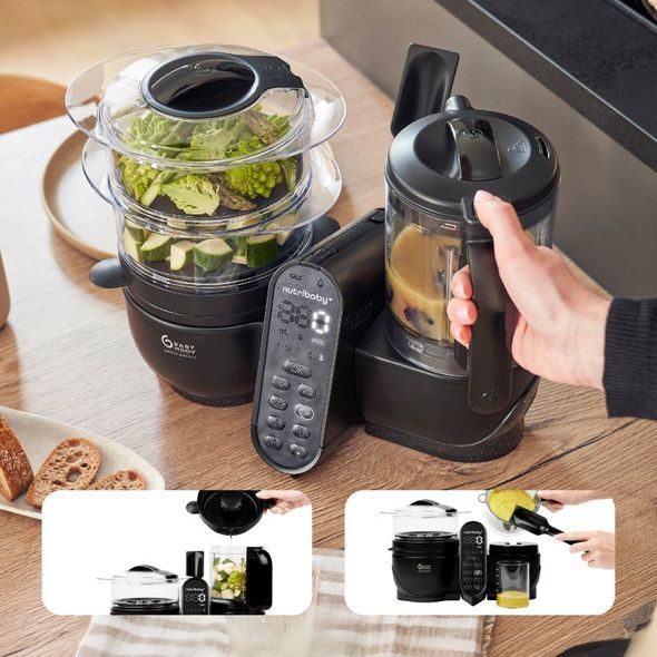 BABYMOOV MULTIFUNKČNÍ PŘÍSTROJ NUTRIBABY+ XL MINERAL BLACK - KUCHYŇSKÉ PŘÍSTROJE - KRMENÍ
