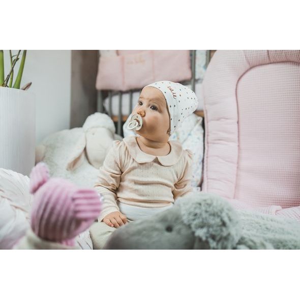 ENIE BABY DĚTSKÁ ČEPICE 12-16M DOTS CREME - ČEPIČKY A KLOBOUČKY - PRO DĚTI